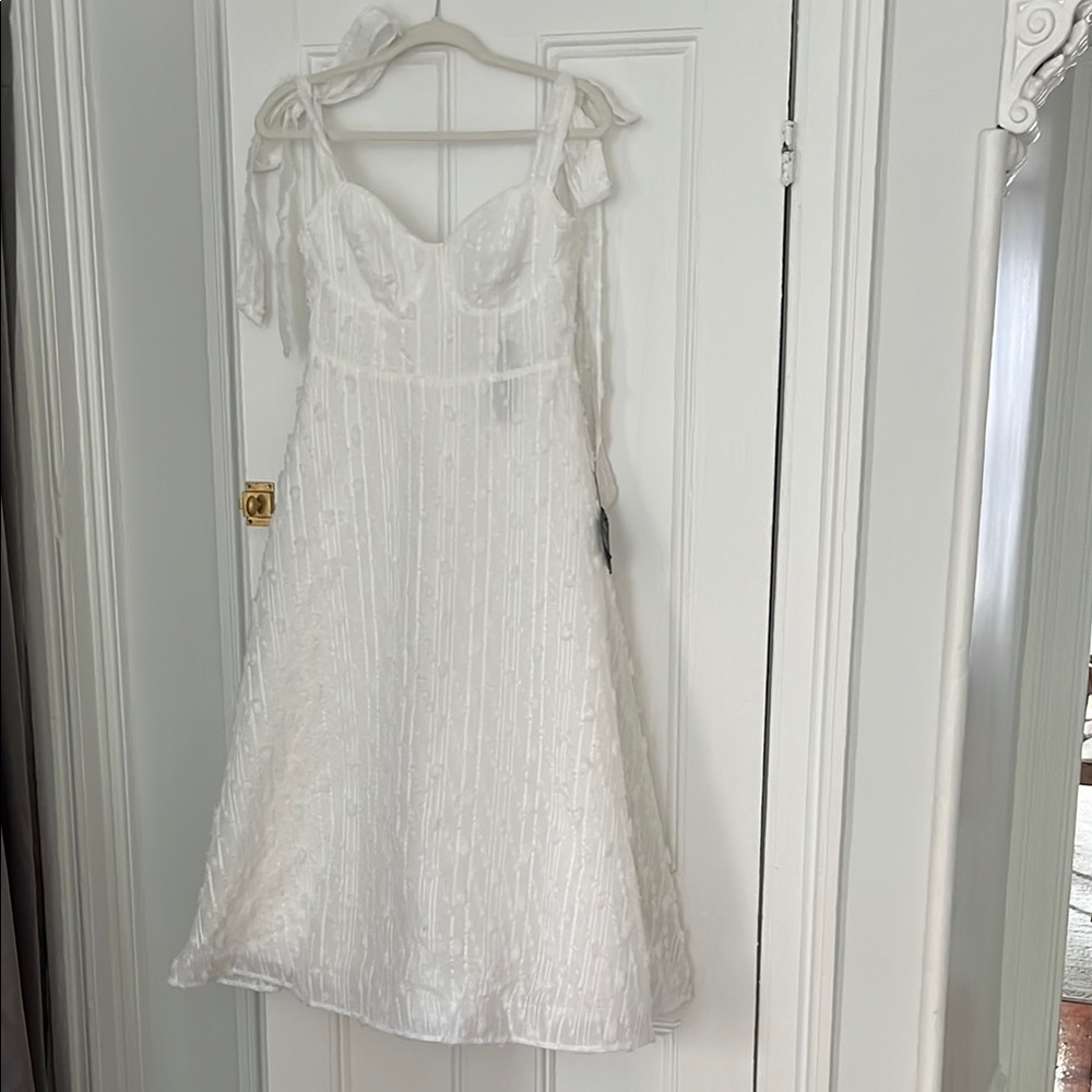 Elegant White Midi Dress Perfect for Bridal